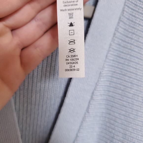 LULULEMON Blue Merino Wool Blend Button Front Cardigan - Picture 6 of 11